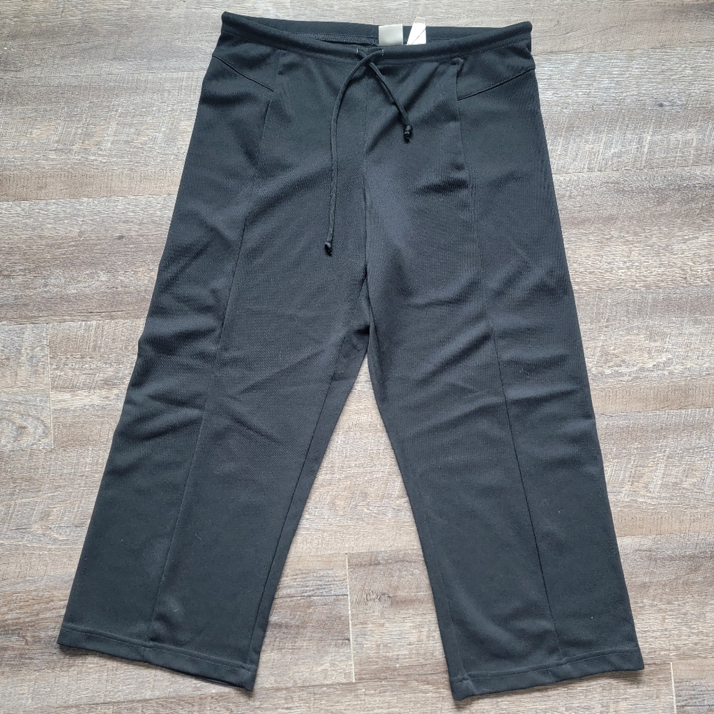Prospirit Drawstring Capris | Black | Loose Fit | XL